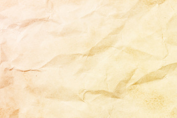 Crumpled stained paper. Old retro letter texture. 