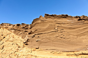 Fototapeta na wymiar rock with blue sky in Lanzarote