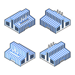 Factory in isometric projection.