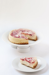 Berry Cheesecake on White