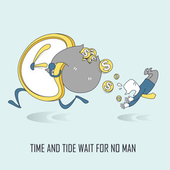 time and tide wait for no man concept