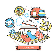 cooking concept illustration
