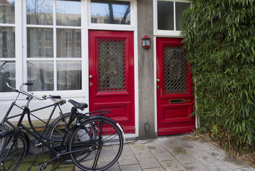 Naklejka premium red doors