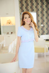 asian girl on fashion dress