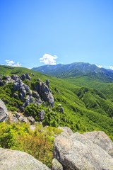 Mt. Kinpou seen from Mt. Mizugaki, Japanese Mountain