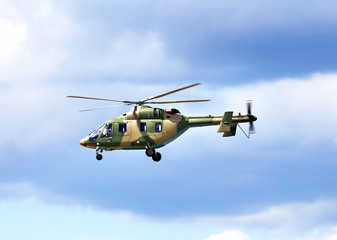 Helicopter in flight
