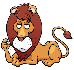 Obraz na płótnie Canvas Vector illustration of Lion cartoon