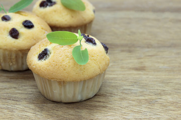 muffin on wood table