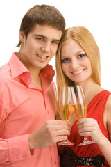 Couple with champagne