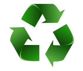 Fototapeta premium Recycle Symbol.Isolated On White Background. Vector Illustration