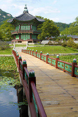 Fototapeta premium Pagoda Pałacu Gyeongbok, Seul, Korea Południowa
