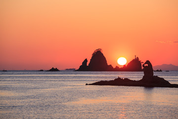 Ootago coast of sunset, Izu, Shizuoka, Japan
