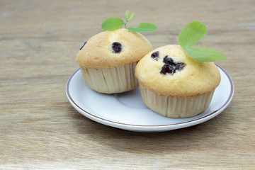 muffin on wood table
