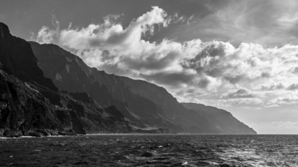 Napali Coast in Black and White