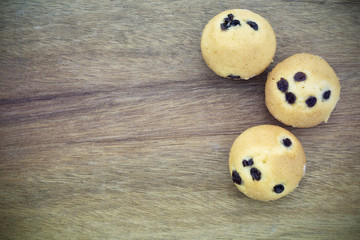 muffin on wood table