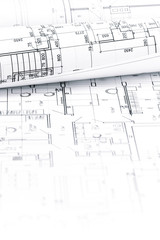 construction plans and rolls
