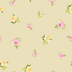 Watercolor flower pattern