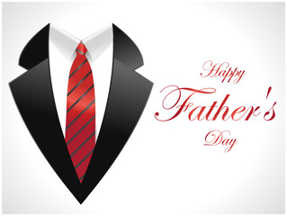 happy fathers day, greeting card with coat and necktie set 