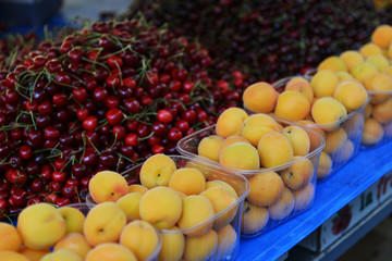  apricots and cherries