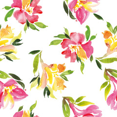 Watercolor flower pattern