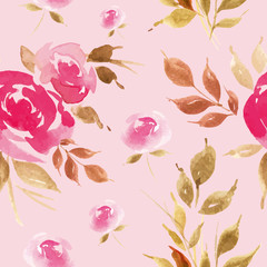 Watercolor flower pattern