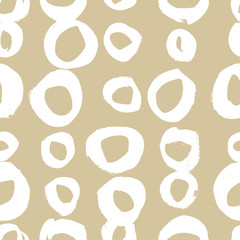 Circles seamless pattern. Ink.