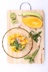 Fresh Mango Salsa,overhead view