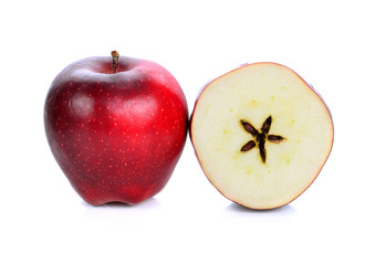 Red apples isolated on white background