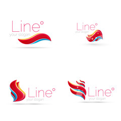 Abstract wave line logo