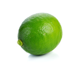 Fresh limes isolated on white