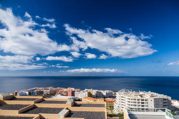 Resort town Puerto Santiago seascape, Tenerife, Canary islands