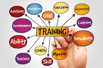 Training mind map, business concept