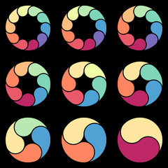 Vector circles for infographic. Template for cycling diagram