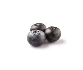 Blueberry fruits on white background