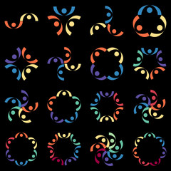 Social relationship logo and icon. Vector illustration