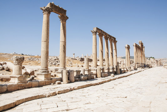 Ruins city of Jerash in Jordan