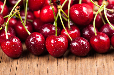 natural ripe cherry closeup