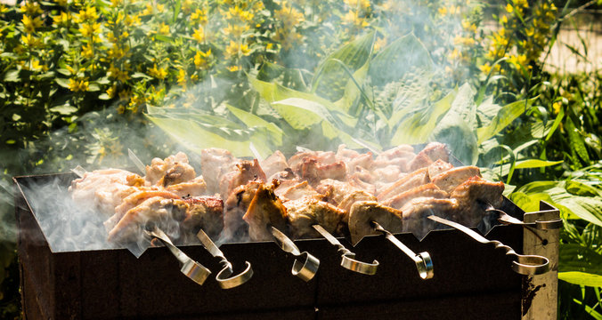 Летний шашлык из курицы