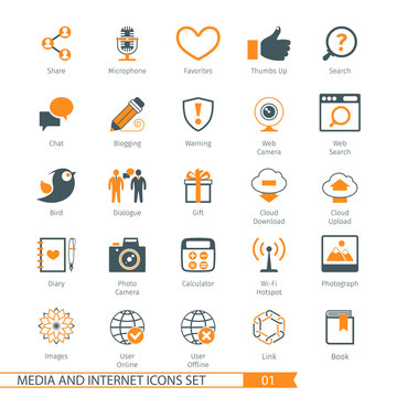 Social Media And Network Icons Set 01