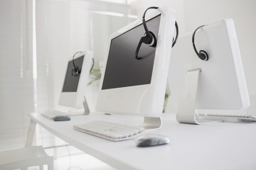 Computers and headsets 