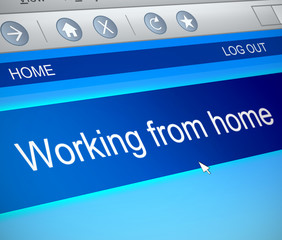 Working from home concept.