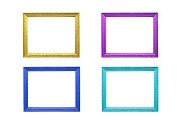 Colorful photo frame isolate on the background