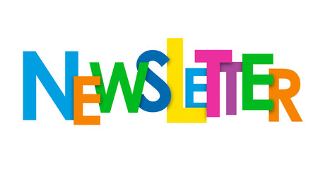 NEWSLETTER Overlapping Letters Vector Icon