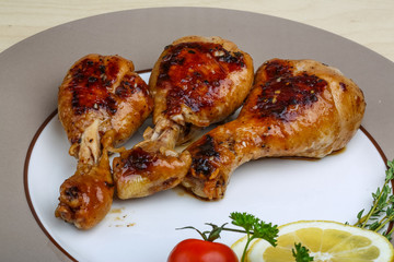 Roasted chicken legs