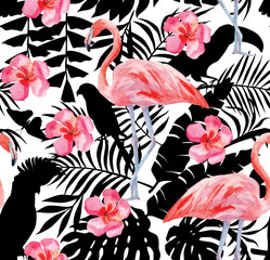 Fototapeta premium flamingo pattern