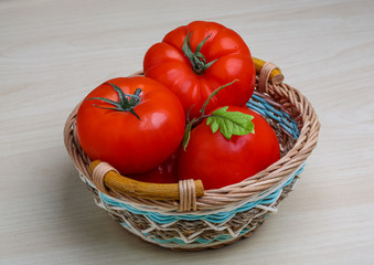 Tomato in the basket