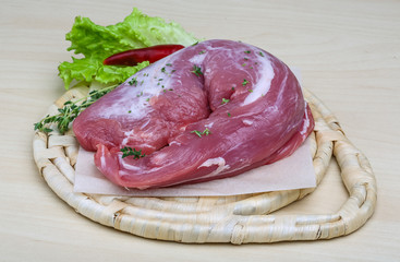 Raw pork tenderloin