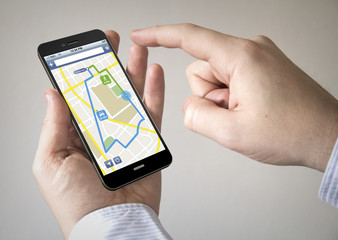  touchscreen smartphone with online navigaation application on t