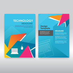 abstract triangle brochure design vector template