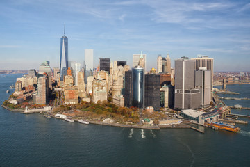 Fototapeta na wymiar Вид на Манхэттен с высоты. Нью-Йорк. Сша